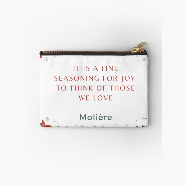 Item preview, It is a fine seasoning for joy to think of those we love - Moliere Molière quote for Christmas Eve designed and sold by Vintage-TM.