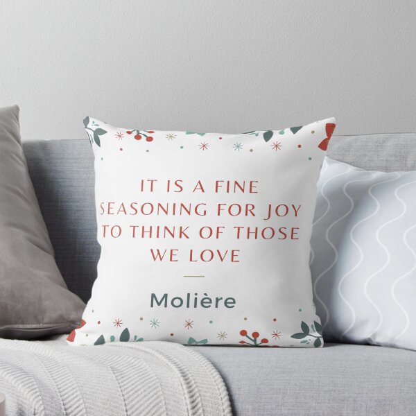 Item preview, It is a fine seasoning for joy to think of those we love - Moliere Molière quote for Christmas Eve designed and sold by Vintage-TM.
