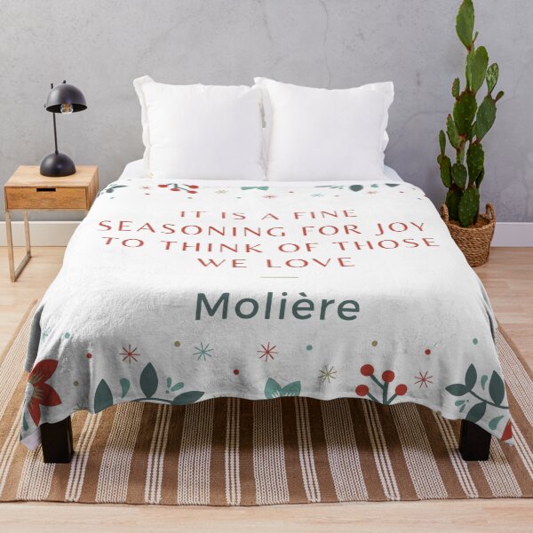 Item preview, It is a fine seasoning for joy to think of those we love - Moliere Molière quote for Christmas Eve designed and sold by Vintage-TM.