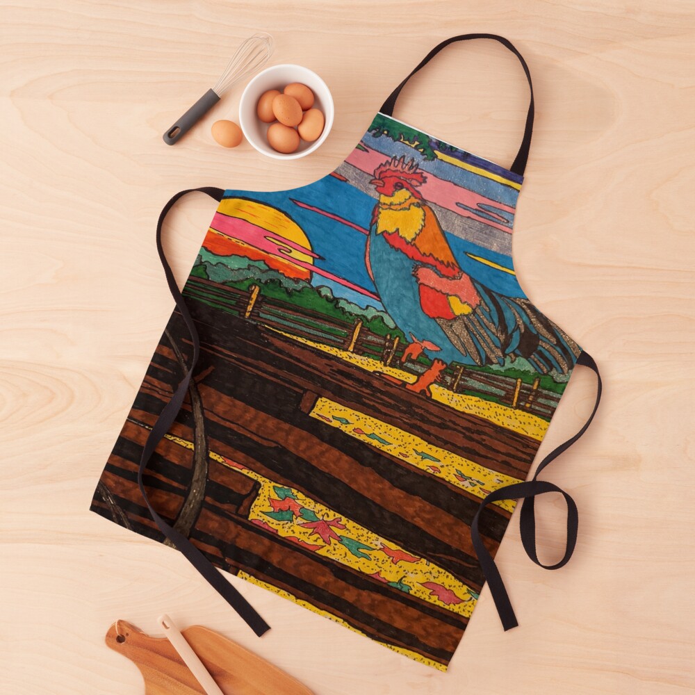 Colorful Rooster Apron