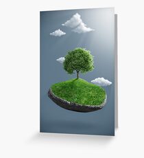 Suspended land Greeting Card