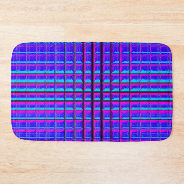 Item preview, Gridded Cyberpunk Cross - Digital Abstract Art 3d Checked Grid Pattern designed and sold by Dator-Abstracts.