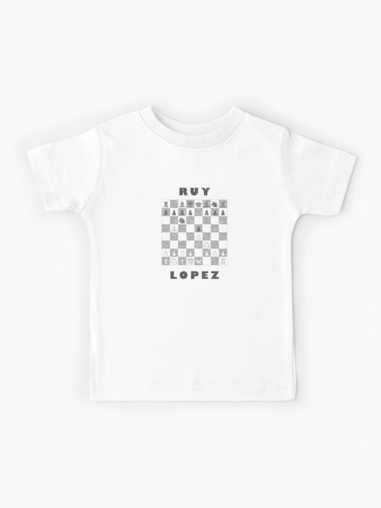 Chess - ruy lopez opening kids t-shirt