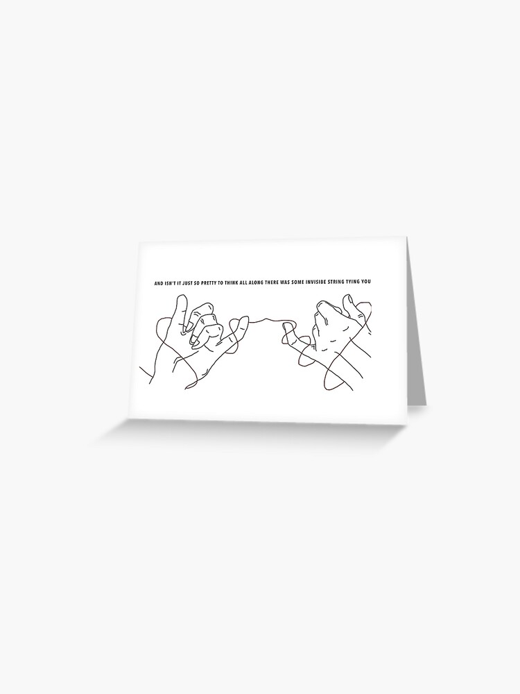 Taylor Swift Invisible String Design [with lyrics version] | Greeting Card