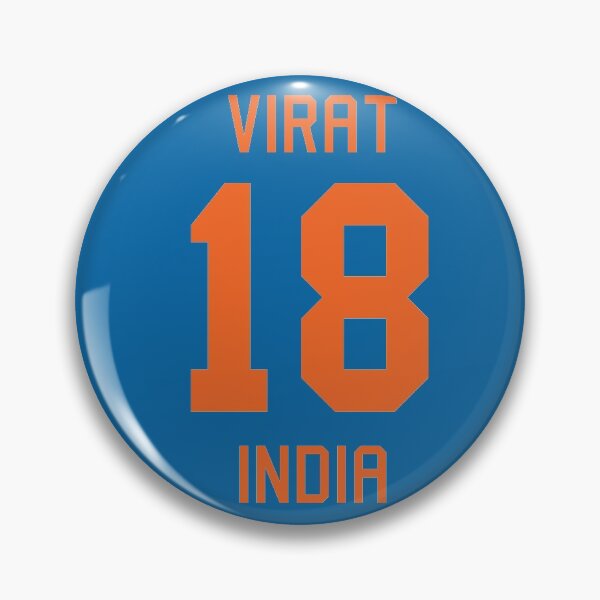 Artikelvorschau, Virat Kohli | 18 | Indisches Cricket-Trikot entworfen und verkauft von CHAMPION WARRIOR.