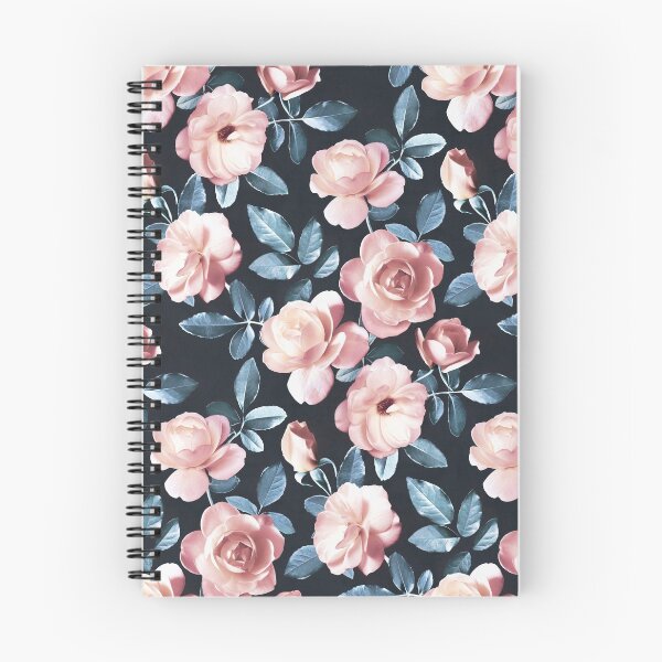 Item preview, Old Fashioned Moody Roses in Salmon and Blue Grey designed and sold by micklyn.