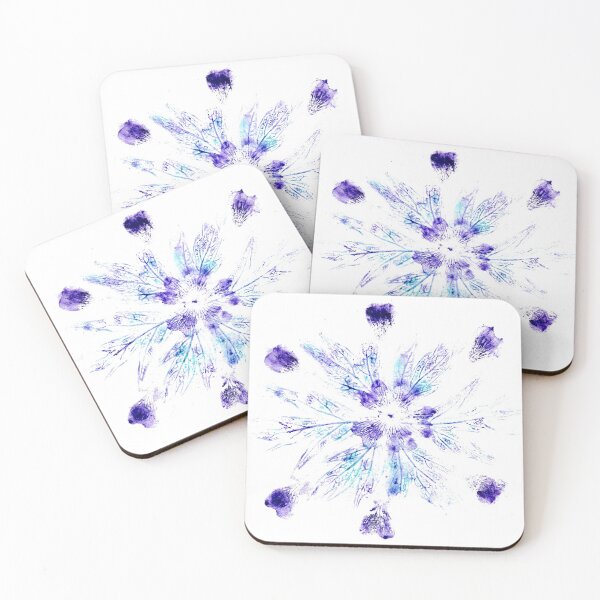 Item preview, 'Snowflake' nature print (clear / white background) designed and sold by Kathryn Green.