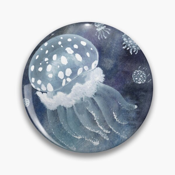 Item preview, Spotted Jellyfish Watercolor and Gouache designed and sold by Danica Templeton.