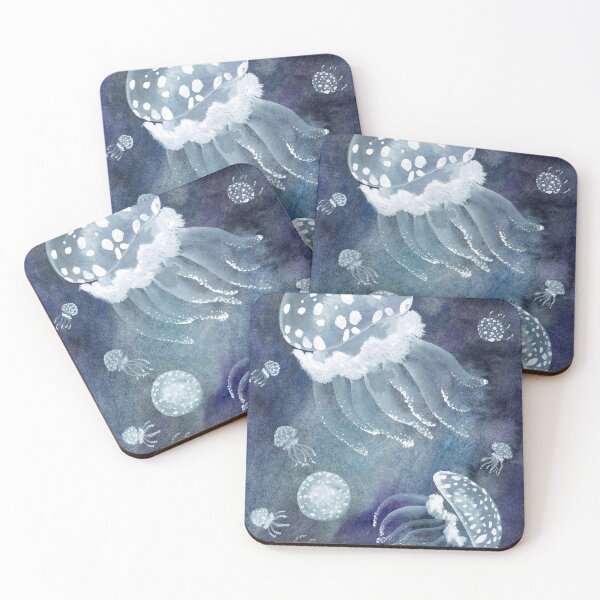 Item preview, Spotted Jellyfish Watercolor and Gouache designed and sold by Danica Templeton.
