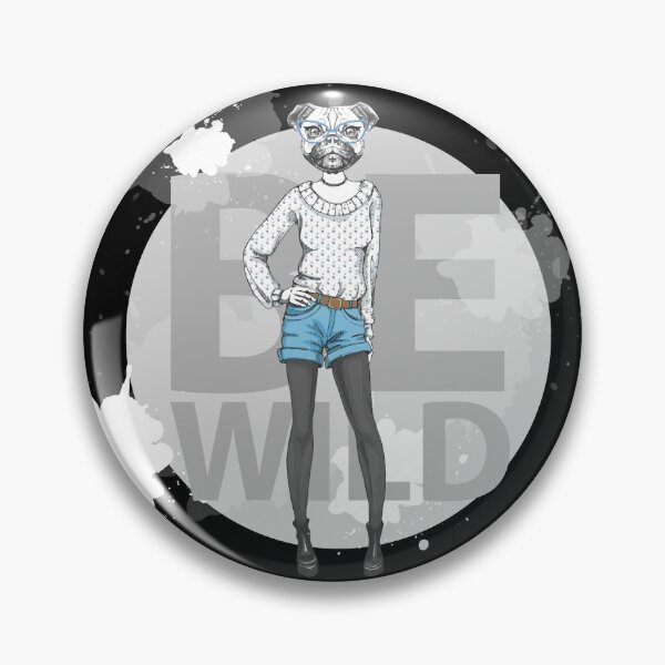 Item preview, Be Wild Hipster Pug designed and sold by kief-clothes.