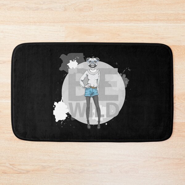 Item preview, Be Wild Hipster Pug designed and sold by kief-clothes.