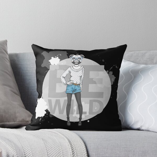 Item preview, Be Wild Hipster Pug designed and sold by kief-clothes.