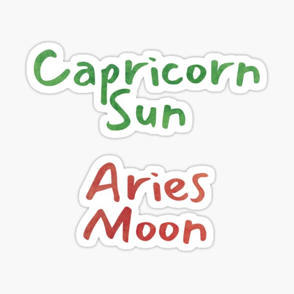 Item preview, Capricorn Sun Aries Moon Text designed and sold by leomooncreates.