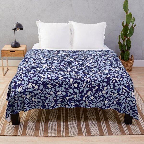 Item preview, Vector blue baritalia terrazzo mosaic texture seamless background.  designed and sold by jamiesoondesign.