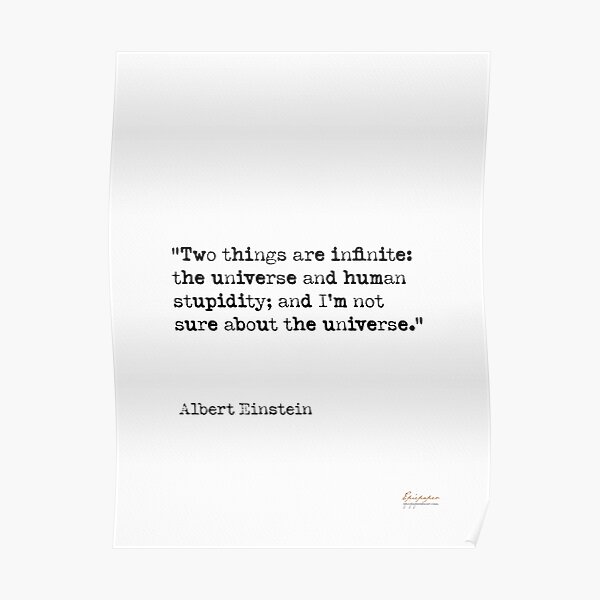 Albert Einstein Great Quote 11 Poster By Pagarelov Redbubble