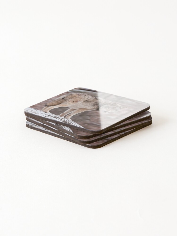 Thumbnail 4 of 5, Coasters (Set of 4), Timber Wolf designed and sold by WolvesOnly.