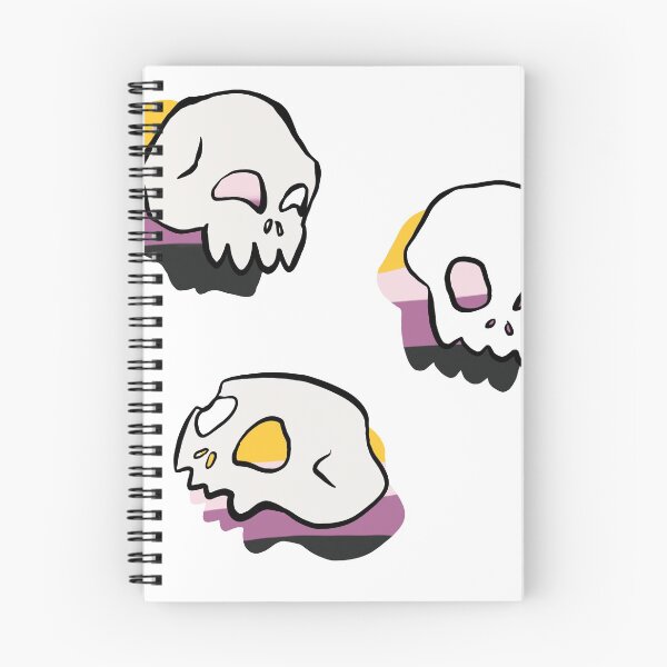 Item preview, Nonbinary Pride Skull Set designed and sold by Echsentanz.