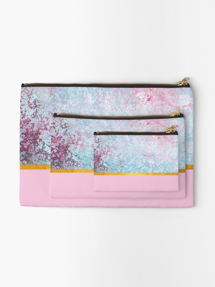 Alternate view of Beautiful pink textured composition Zipper Pouch