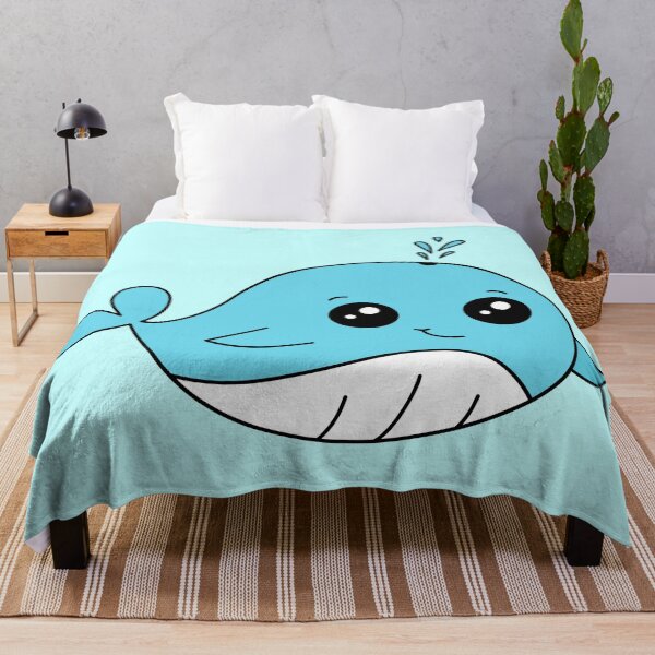 Item preview, Cute blue whale in Kawaii style.  designed and sold by TashaVector.