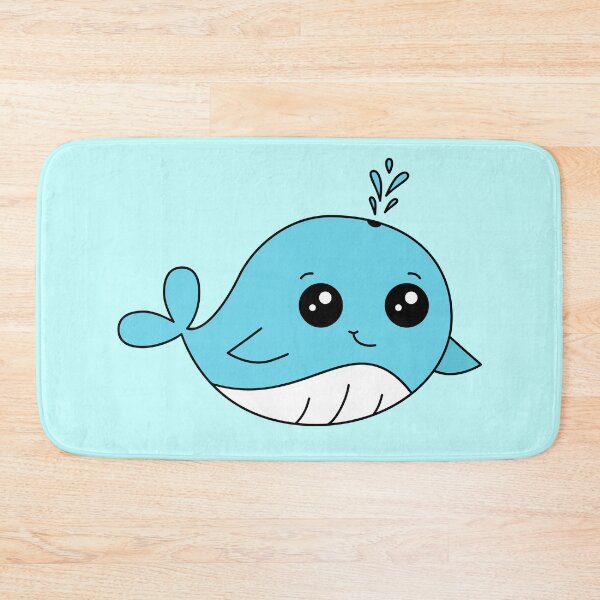 Item preview, Cute blue whale in Kawaii style.  designed and sold by TashaVector.