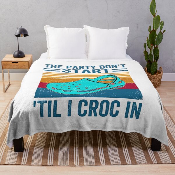 Item preview, The Party Don't Start Till I Croc in Shirt Vintage Tee Shirt for Men Women designed and sold by flashdeals70.