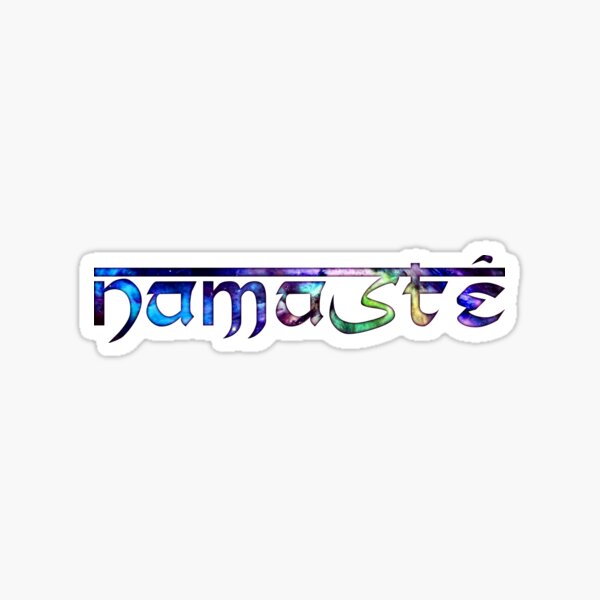 Namasté Colorful Word Sticker