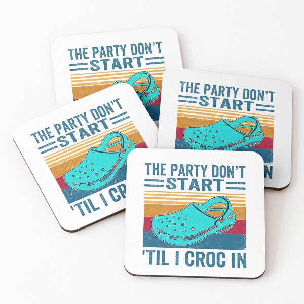 Item preview, The Party Don't Start Till I Croc in Shirt Vintage Tee Shirt for Men Women designed and sold by flashdeals70.