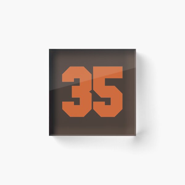 Item preview, 35 Number Cleveland Sports Thirty-Five Brown Jersey designed and sold by HelloFromAja.