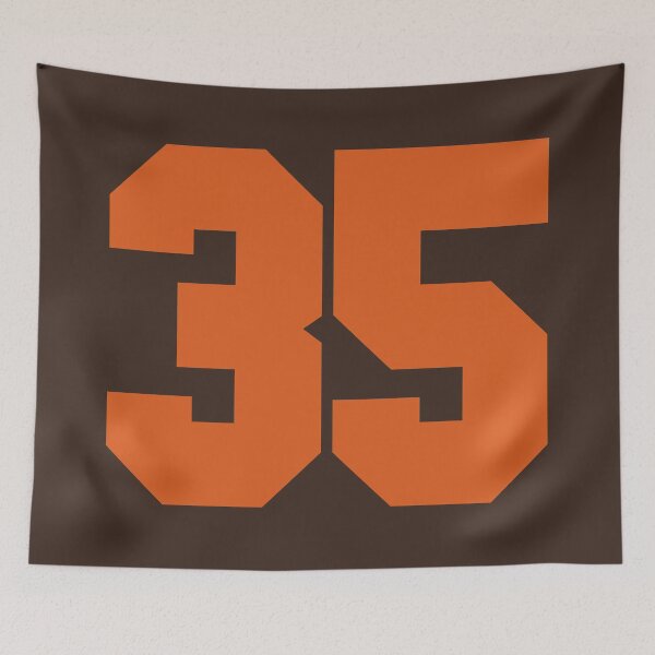 Item preview, 35 Number Cleveland Sports Thirty-Five Brown Jersey designed and sold by HelloFromAja.