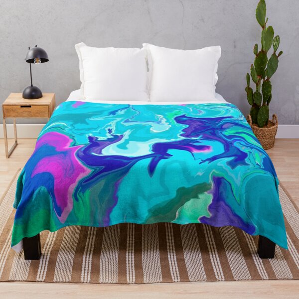 Item preview,  Abstract Summer Marble Pattern - Blue and Pink designed and sold by Squarebird.
