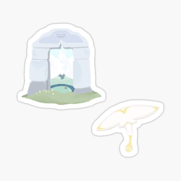 Sky COTL ( children of the light ) Prarie realm portal and manta Sticker
