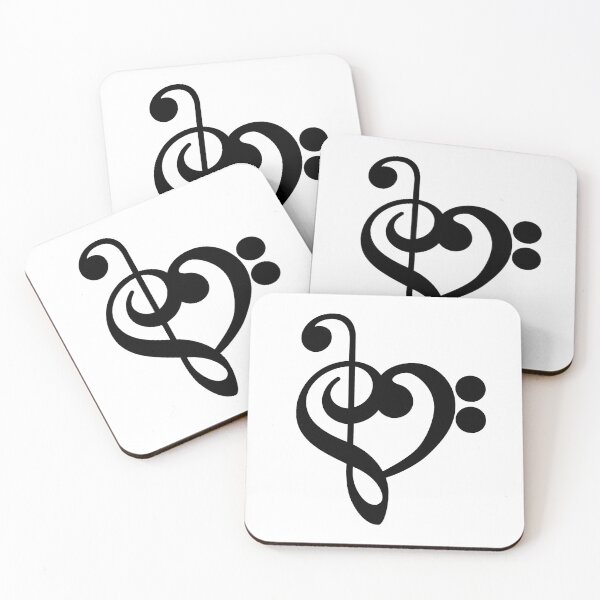 Item preview, Music Treble Bass Clef Heart designed and sold by BestTrendyChoices.