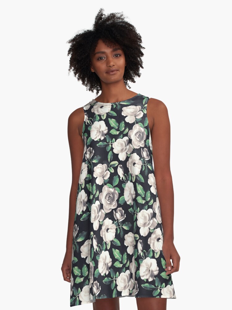 Hunter green sales a line dress