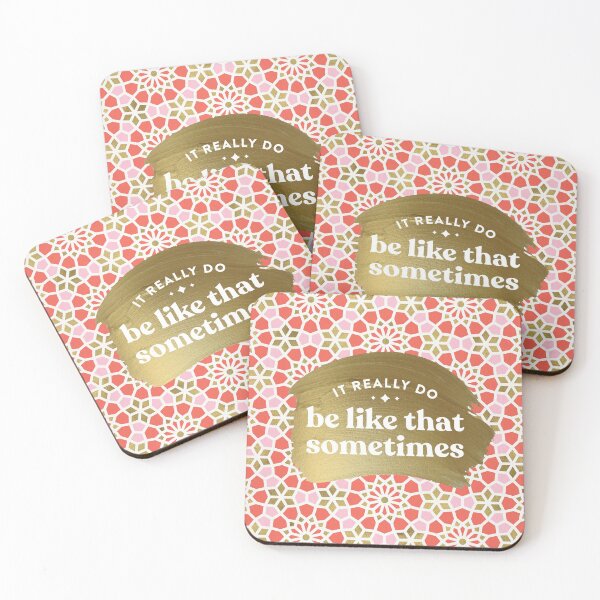Item preview, It Really Do Be Like That Sometimes – Coral & Gold Palette designed and sold by Cat Coquillette.