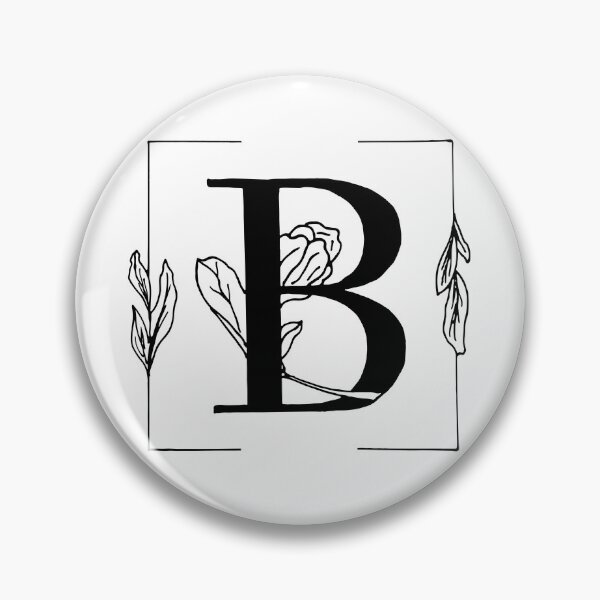 Item preview, Botanical Alphabet B Floral Monogram designed and sold by AuroCreatives.