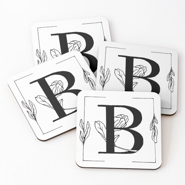 Item preview, Botanical Alphabet B Floral Monogram designed and sold by AuroCreatives.