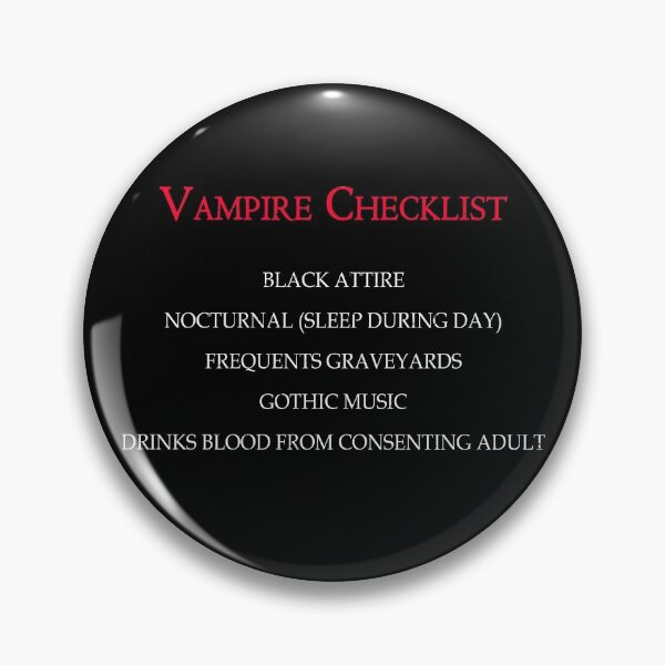 Item preview, Vampire Checklist designed and sold by Aggyro93.