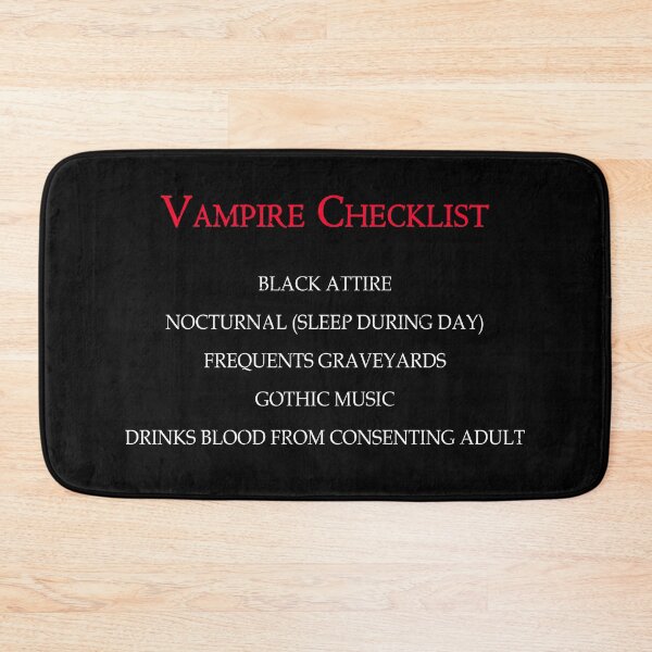 Item preview, Vampire Checklist designed and sold by Aggyro93.