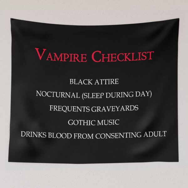 Item preview, Vampire Checklist designed and sold by Aggyro93.