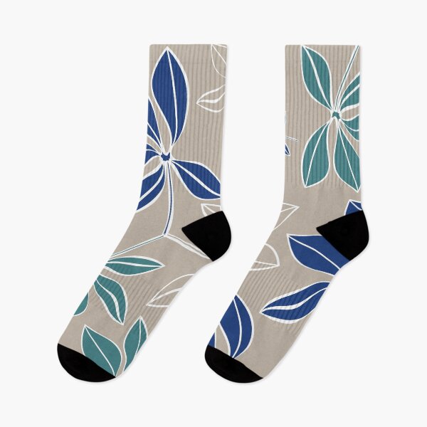 Item preview, Modern, Minimal, Line Art, Beige, Teal and Blue, Floral Prints designed and sold by meggydesigns.