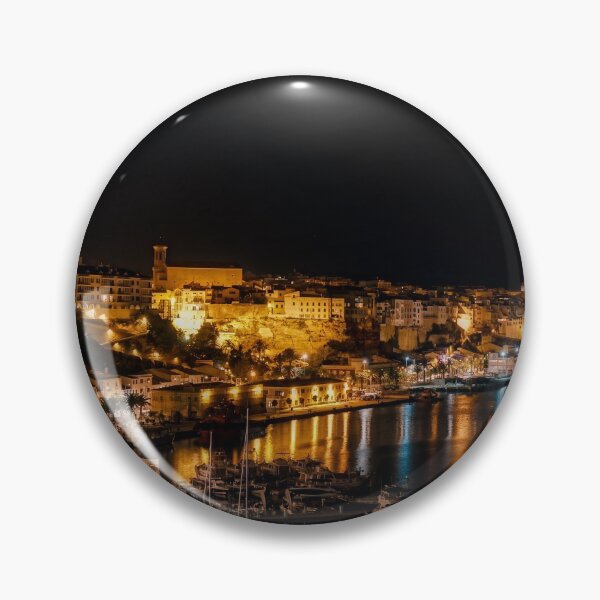 Item preview, Mahon harbor at night - Menorca, Spain designed and sold by Ulysse Pixel.
