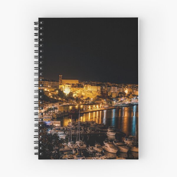 Item preview, Mahon harbor at night - Menorca, Spain designed and sold by Ulysse Pixel.