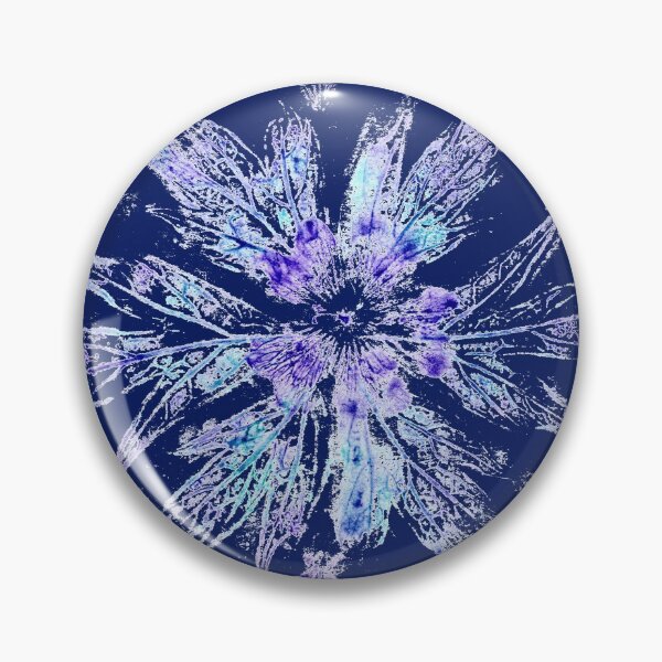 Item preview, 'Snowflake' nature print (dark blue background) designed and sold by Kathryn Green.