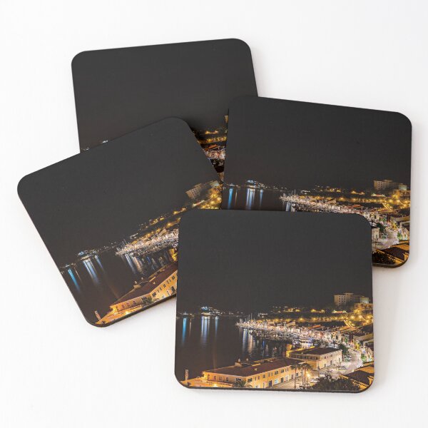 Item preview, Mahon harbor at night - Menorca, Spain designed and sold by Ulysse Pixel.