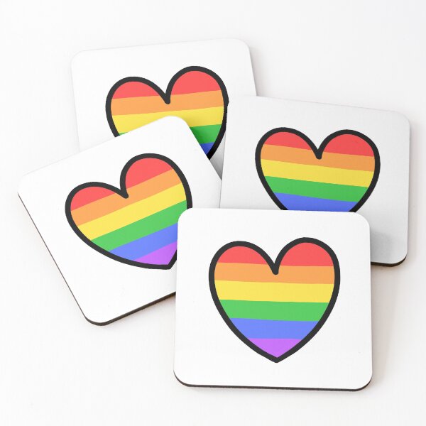 Item preview, rainbow pride flag heart designed and sold by creaturesditch.