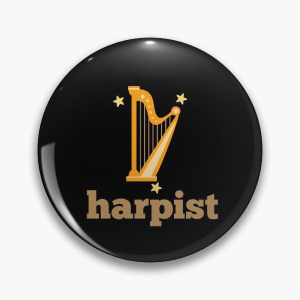 Item preview, harpist, harp music instrument designed and sold by Bookish Dragon.