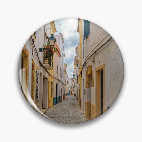 Item preview, Narrow street in Ciutadella with old houses - Menorca, Spain designed and sold by Ulysse Pixel.