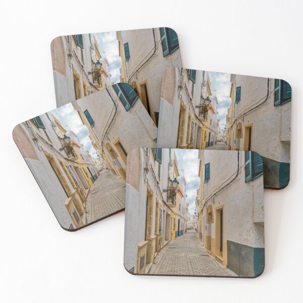 Item preview, Narrow street in Ciutadella with old houses - Menorca, Spain designed and sold by Ulysse Pixel.