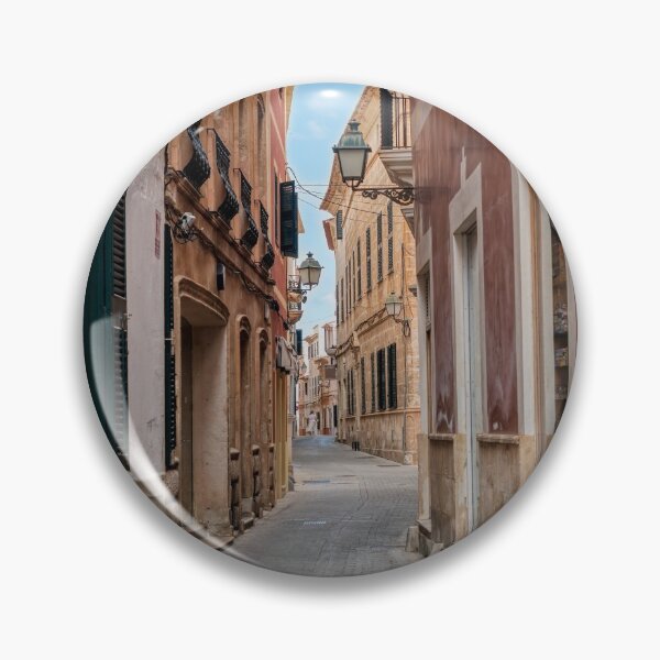 Item preview, Narrow street in Ciutadella with old houses - Menorca, Spain designed and sold by Ulysse Pixel.