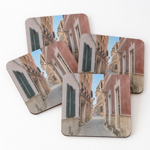 Item preview, Narrow street in Ciutadella with old houses - Menorca, Spain designed and sold by Ulysse Pixel.